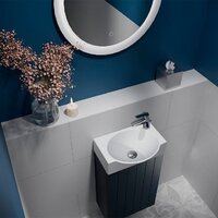 Lauter Тумба под умывальник Из искусственного мрамора Amelia 40 (гранатовый п/мат) Image #6