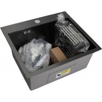 Кухонная мойка Wisent WS-35044BD/GER013 (с сифоном, дозатором и коландером) - Превью изображения №3 — Интернет-Магазин TECNO.BY