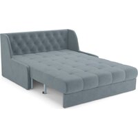 Мебель-АРС Аккордеон Барон №6 НПБ 180x200 (велюр серый/синий HB-178/26) Image #6