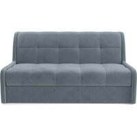 Мебель-АРС Аккордеон Барон №6 НПБ 180x200 (велюр серый/синий HB-178/26) Image #2