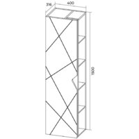 Doratiz Шкаф-пенал Фьорд 40 L 2712.304 (дуб бунратти/цемент,с подвесной) Image #14