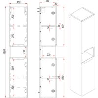 ЗОВ Шкаф-пенал для ванной Дион 150 DP150LHO0M9003MKV5 (белый матовый/дуб) Image #4