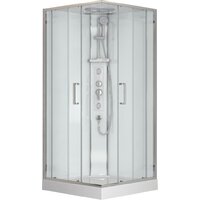 Adema Витте Квадро 90 (белый/прозрачное стекло)