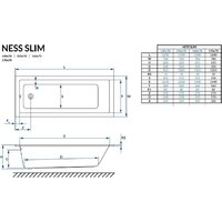 Ванна Excellent Ness Mono Slim 150x70 - Превью изображения №5 — Интернет-Магазин TECNO.BY