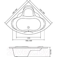 Lauter Riviera 150x150 21050150 (с ножками и лицевым экраном) Image #14