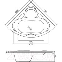 Lauter Riviera 150x150 21050150 (с ножками и лицевым экраном) Image #15