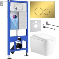 Roxen Martin в комплекте с инсталляцией StounFix Dual Fresh 6 в 1 968520 (кнопка: оружейная сталь)