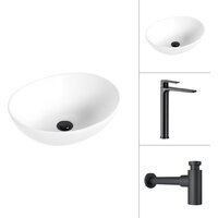 Lauter 21652 + Reef 21CK8678BS с сифоном 21635B (черный матовый) Image #1