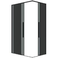 Grossman Galaxy 110x90x195 300.K33.01.1190.21.10 (черный матовый/тонированное стекло) Image #2