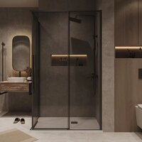 Grossman Galaxy 110x90x195 300.K33.01.1190.21.10 (черный матовый/тонированное стекло) Image #9