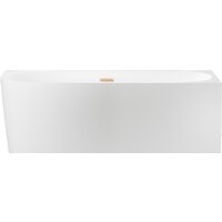 Wellsee Belle Spa 2.0 170x75 235806004 (пристенная ванна (правая) белый глянец, экран, каркас, сифон-автомат золото)