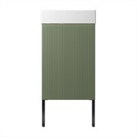 Wellsee Тумба под умывальник 3 в 1 WC Area 221805005 (тумба/матовый зеленый, раковина/глянцевый белый, ножки/матовый черный) Image #2