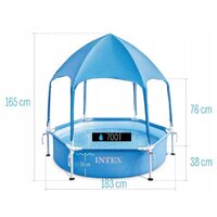 Каркасный бассейн Intex Metal Frame с навесом 28209NP (183x38) - Превью изображения №3 — Интернет-Магазин TECNO.BY