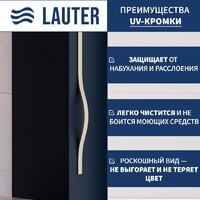 Lauter Шкаф-полупенал Навесной Eva (гранатовый полуматовый, ручка золото матовая сталь) Image #2