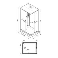 Душевая кабина Triton Квадро 100x80 А Полосы, ДН4 - Превью изображения №13 — Интернет-Магазин TECNO.BY