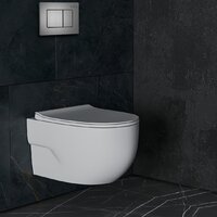 Унитаз подвесной Roxen Porto One Rimless 6 в 1 StounFix Dual Fresh 618703 (оружейная сталь/металл) - Превью изображения №10 — Интернет-Магазин TECNO.BY