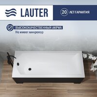 Lauter Amelia 150 21204050 (с ножками, лицевым экраном черного цвета и сифоном 21Y32001 матовый черный) Image #3