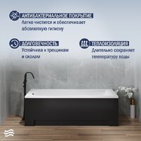 Lauter Amelia 150 21204050 (с ножками, лицевым экраном черного цвета и сифоном 21Y32001 матовый черный) Image #6