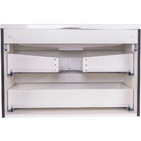  Symbolite Тумба под умывальник Бергамо мини 90 Люкс Plus 2 ящика (подвесная, черный) - Превью изображения №4 — Интернет-Магазин TECNO.BY