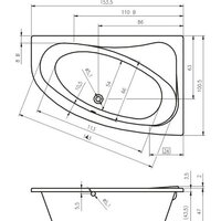 Riho Lyra 153x100 (правая, с ножками) Image #2