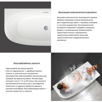 Wellsee Belle Spa 2.0 170x75 235806003 (пристенная ванна (правая) белый глянец, экран, каркас, сифон-автомат матовый черный) Image #5