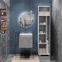 Vigo Тумба под умывальник Geometry 500-0-1 Como навесная (бетон) Image #10