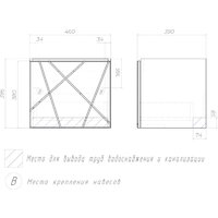 Vigo Тумба под умывальник Geometry 500-0-1 Como навесная (бетон) Image #14