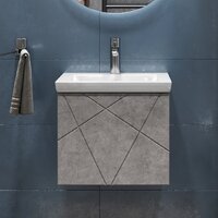 Vigo Тумба под умывальник Geometry 500-0-1 Como навесная (бетон) Image #3