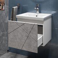 Vigo Тумба под умывальник Geometry 500-0-1 Como навесная (бетон) Image #6