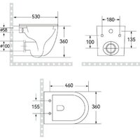 Унитаз подвесной Roxen Antares Tornado Long в комплекте с инсталляцией StounFix Dual Fresh 6 в 1 868441 (кнопка: оружейная сталь матовая) - Превью изображения №11 — Интернет-Магазин TECNO.BY