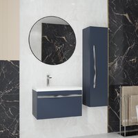 Lauter Шкаф-полупенал Навесной Eva (гранатовый полуматовый, ручка из матовой стали) Image #4