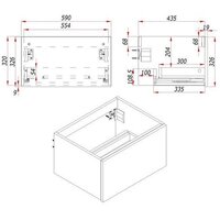 ЗОВ Тумба под умывальник Кито 60 K60LW0MWMC-LDSPW (белый матовый) Image #7