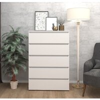 Кортекс-мебель Бари 80 5ш (белый/белый/белый) Image #3