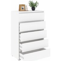 Кортекс-мебель Бари 80 5ш (белый/белый/белый) Image #2