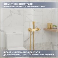 Унитаз напольный Lauter W224 2110224 + гигиенический душ Sano 21LT1294GL (горизонтальный выпуск) - Превью изображения №8 — Интернет-Магазин TECNO.BY