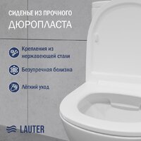 Унитаз напольный Lauter W224 2110224 + гигиенический душ Sano 21LT1294GL (горизонтальный выпуск) - Превью изображения №3 — Интернет-Магазин TECNO.BY