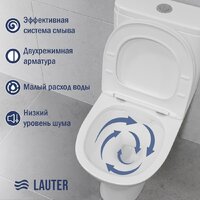 Унитаз напольный Lauter W224 2110224 + гигиенический душ Sano 21LT1294GL (горизонтальный выпуск) - Превью изображения №4 — Интернет-Магазин TECNO.BY