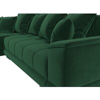 Лига диванов НордСтар левый 121108L (велюр зеленый/подушки велюр зеленый) Image #5