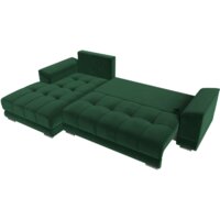 Лига диванов НордСтар левый 121108L (велюр зеленый/подушки велюр зеленый) Image #7
