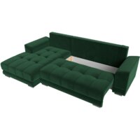 Лига диванов НордСтар левый 121108L (велюр зеленый/подушки велюр зеленый) Image #6
