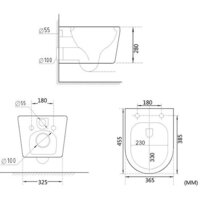 Roxen Simple compact в комплекте с инсталляцией StounFix Dual Fresh 6 в 1 968480 (кнопка: брашированное золото) Image #8