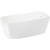 Wellsee Idéal 170x78 236901004 (отдельностоящая ванна белый глянец, экран, ножки, сифон-автомат золото)