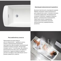 Wellsee Idéal 170x78 236901004 (отдельностоящая ванна белый глянец, экран, ножки, сифон-автомат золото) Image #5