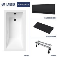 Lauter Estelle 130х70 21206030 (с ножками, черным подголовником и черным лицевым экраном)