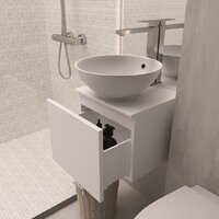 ЗОВ Тумба под умывальник Кито 50 K50LW0MWMC-LDSPWС0 (белый матовый) Image #6