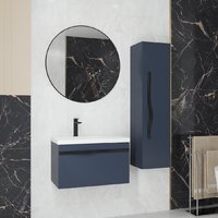 Lauter Шкаф-полупенал Навесной Eva (гранатовый полуматовый, ручка черная матовая сталь) Image #4