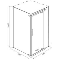 Душевой уголок IVA 100x100x200 E1SC100Т (тонированное стекло) - Превью изображения №3 — Интернет-Магазин TECNO.BY