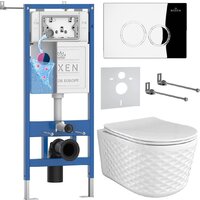 Roxen Vine Tornado в комплекте с инсталляцией StounFix Dual Fresh 6 в 1 979009 (кнопка: хром глянцевый)