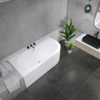 Ванна Lauter Bliss 170 L 21201071L (с каркасом и сифоном 21Y31001 матовый черный) - Превью изображения №16 — Интернет-Магазин TECNO.BY
