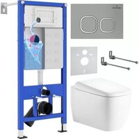 Roxen Martin в комплекте с инсталляцией StounFix Dual Fresh 6 в 1 968517 (кнопка: хром - матовый)